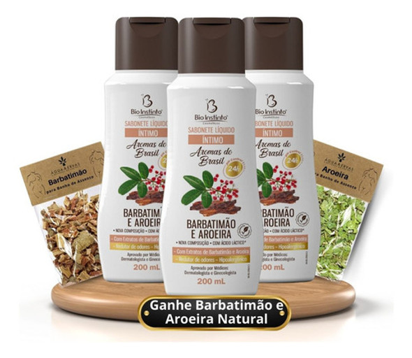 3 Sabonete Intimo Feminino Barbatimão-aroeira O Melhor 0