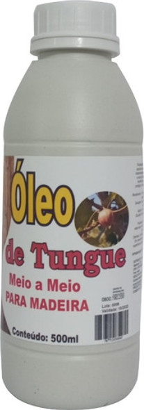 Óleo De Tungue Meio A Meio Para Madeira 500ml 0 Óleo De Tungue Meio A Meio Para Madeira 500ml 0