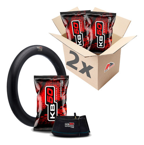 Par De Câmara De Ar Kb50 300-18 275-18 Aro 18 Pneu De Moto 0