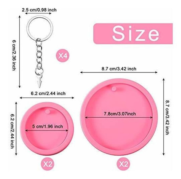 Molde Para Resina De Silicona Forma De Círculo De Llavero 1