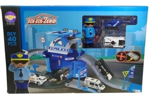 Estacion Policia Con Muñeco Helicoptero Auto Es03 Milou 1