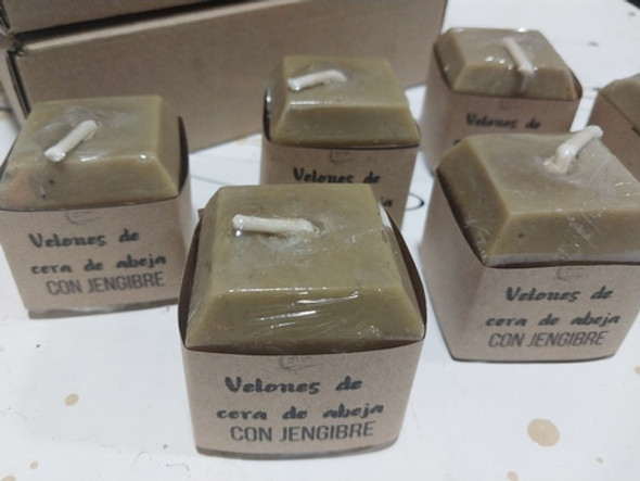 Vela Velones De Cera De Abeja Con Jengibre Naturales X6 U 1 Vela Velones De Cera De Abeja Con Jengibre Naturales X6 U 1