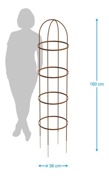 Tutor Torre Mediana Para Trepadoras Jardín En Óxido 1