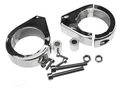 Abrazadera De Plata Motos Intermitentes Soporte 41mm Reubica 0