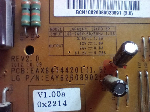 Fuente LG 42lm6700 1