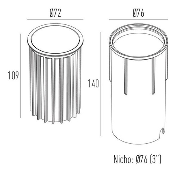 Embutido De Solo Chão Led Slim Redondo  Externo 2700k 15w 3 1