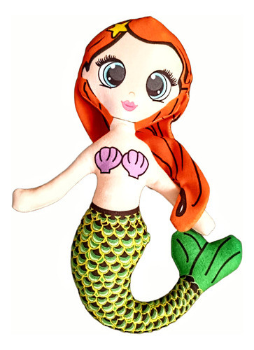 Peluche Sirenita Sirena Mermaid 28 Cm 0