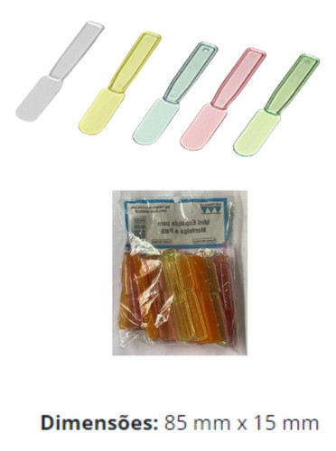 Mini Espátula Plástica Descartável P/ Patê E Manteiga C/500 1