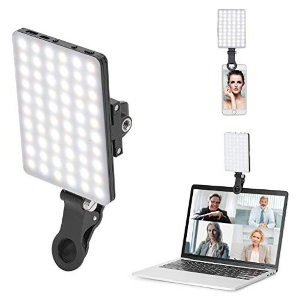 Luz Led Clip Alta Potencia Recargable 60 Led Maquillaje Comp 0