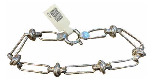 Pulsera Eslabón Largo Plata 925 Con Arg. Marinera. Tuset 0
