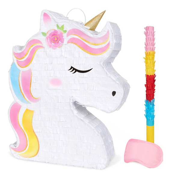 Piñata Unicornio Rainbow Para Niñas, 40cm X 31cm X 8cm 0 Piñata Unicornio Rainbow Para Niñas, 40cm X 31cm X 8cm 0