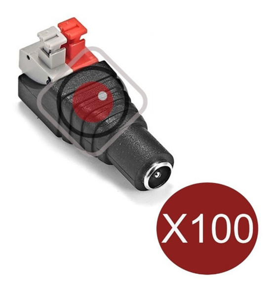 Plug Hembra Alimentación A Presion X 100 - Cctv - Redvision 1