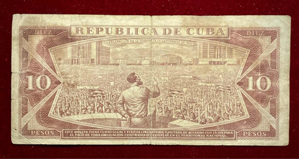 Billete 10 Pesos Cuba 1961 Pick 96 A Firma Che Guevara 1 Billete 10 Pesos Cuba 1961 Pick 96 A Firma Che Guevara 1