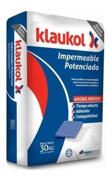 Klaukol Impermeable Potenciado Combo 5 Bolsas 30kg Ceramica 1