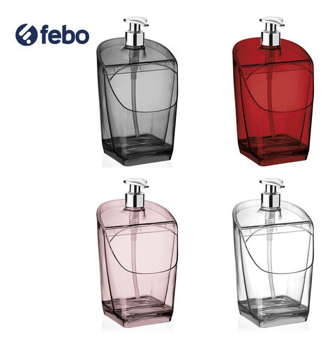 Soporte Dispensador Porta Detergente Para Fregar Rojo Febo 1