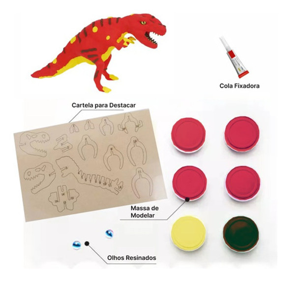 Tiranossauro Rex - Quebra Cabeça E Massa De Modelar 1