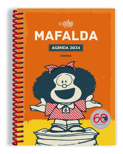 Mafalda Agenda Anillada 2024, Módulos Naranja - Quino 0