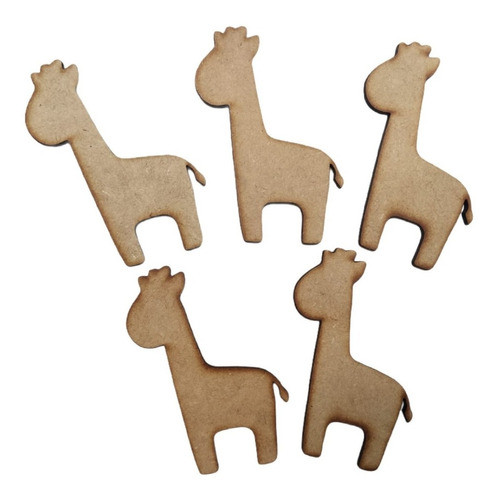 17 Figuras Jirafa 10cm Formas Fibrofacil Animales Mdf 0