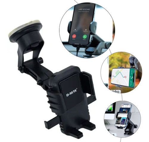 Suporte Celular Veicular Trava Automática Vidro Painel Carro 0