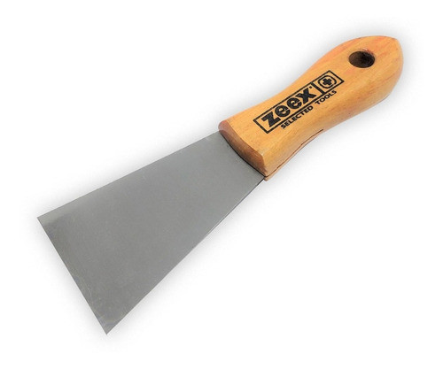 Espátula Pintor Flexible Fleje Inox 60 Mm Mango Madera Zeex 0