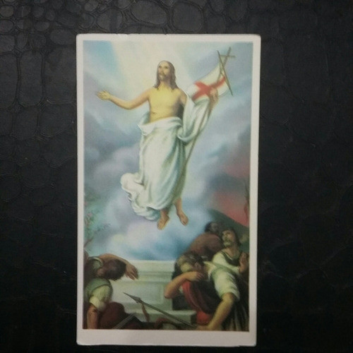 Estampita De Resurrección De Jesus Credo 0