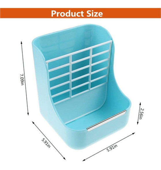 Comedor Para Cobayos Hamsters Conejos Pasto Y Alimento Azul 1 Comedor Para Cobayos Hamsters Conejos Pasto Y Alimento Azul 1