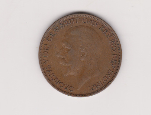 Moneda Inglaterra One Penny 1927 Muy Bueno + 1