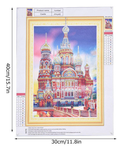 Kit De 5d Pintura Com Strass Acessórios Diy Pedrinhas 30*40 1