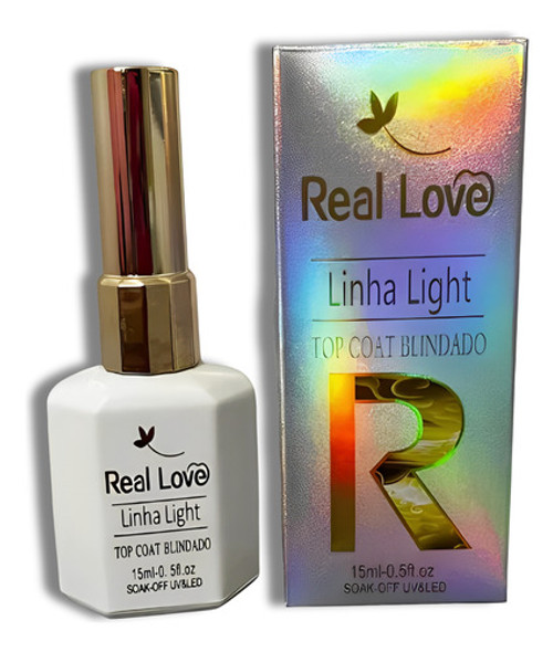 Top Coat Unha  Blindado Real Love 15 Ml Light Anti Risco 0