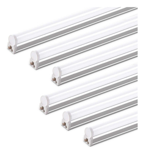 6x Led Techo T5 Integrado Fijación 20w 2200 Lm 6500k Blanco 0