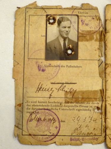 Antiguo Pasaporte Aleman Deutsches Reich Reise-pass 1937 1