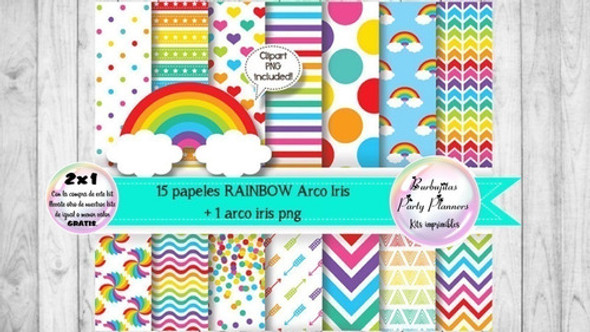 Papeles Rainbow Arco Iris 1