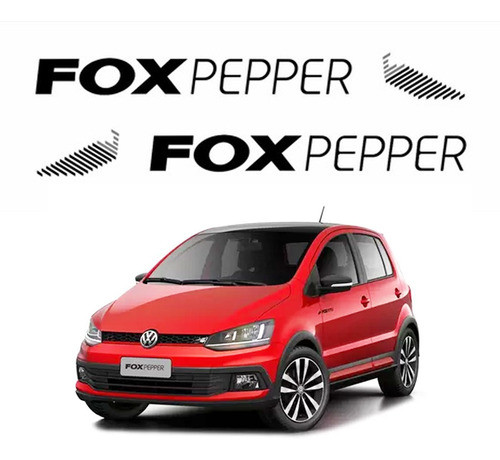 Par De Adesivos Fox Pepper Preto Lateral 2016/19 0