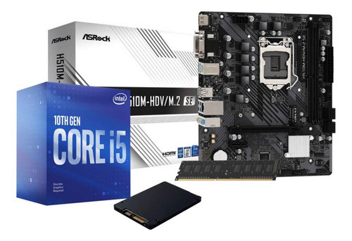 Pc Gamer Intel I5 10400f 8gb 480gb Ssd Gt1030 Gabinete Combo 1