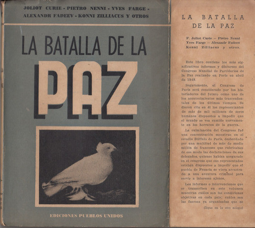 1949 La Batalla De La Paz Ediciones Pueblos Unidos Uruguay 0