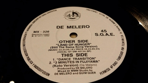 De Melero Un Mundo En Fusión Vinilo Maxi Rareza Spain 1992 1