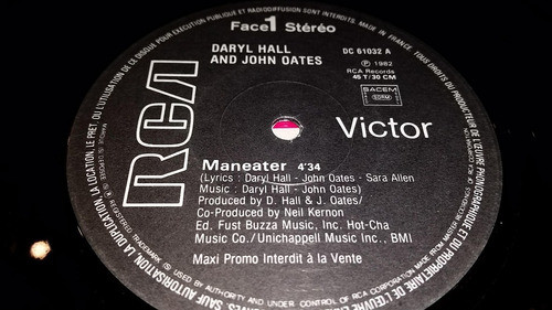 Daryl Hall John Oates Maneater Vinilo Maxi France Promo 1982 1