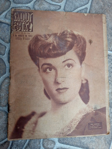 Revista Aqui Esta N.754 - 9 Agosto 1943 Adela Casella 0
