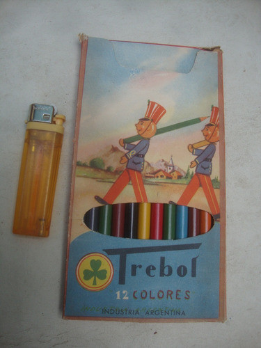 12 Antiguos Lapices De Colores Trebol - Precio X Cada Cajita 0