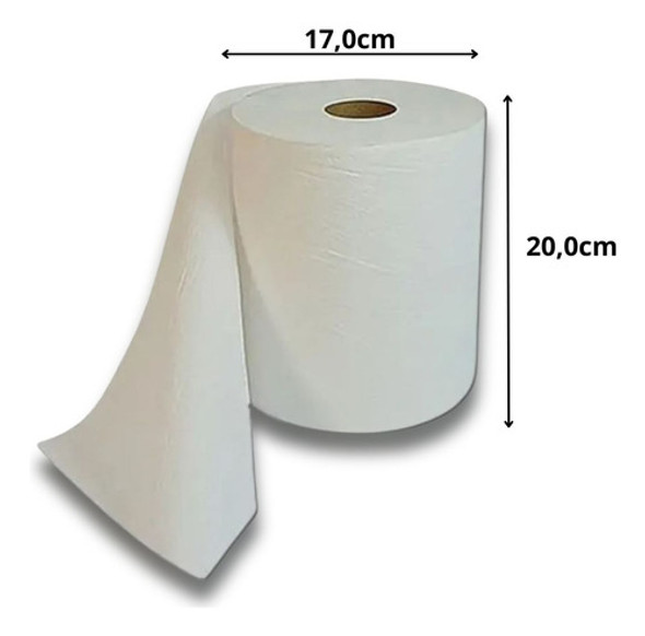 Papel Toalha Rolo Bobina Secar Mãos Banheiro Branco Europel 1