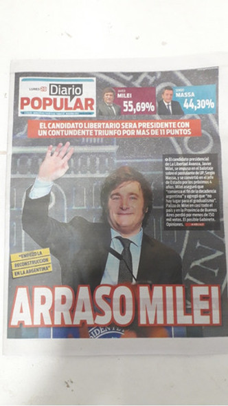 Diario Popular Milei Presidente 20 Noviembre 2023 0