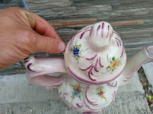 T- Tetera Pava Gigante De Ceramica Adorno Tapa C/detalle 1