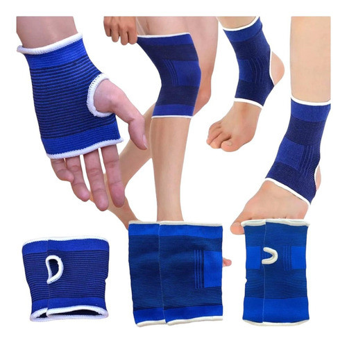 Pack X3 Pares Rodilla Tobillera Manoplera Anti Esguince 1