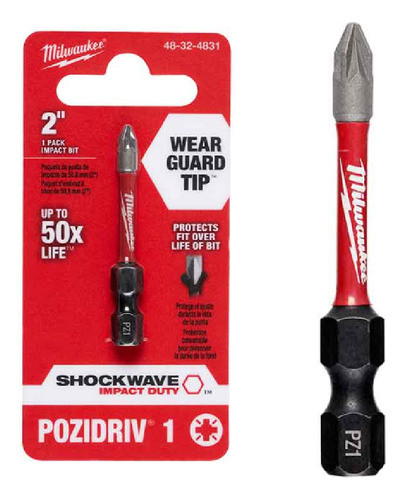 Punta Pozidriv Larga De 2 Pulgadas - Pack X1 Unidad - Milwau 0