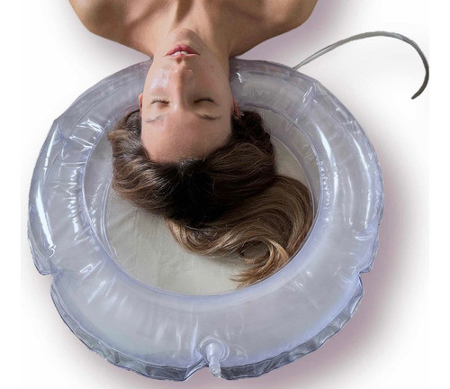 Pileta Inflable Para Lavado De Cabeza Con Desagote Portatil 0