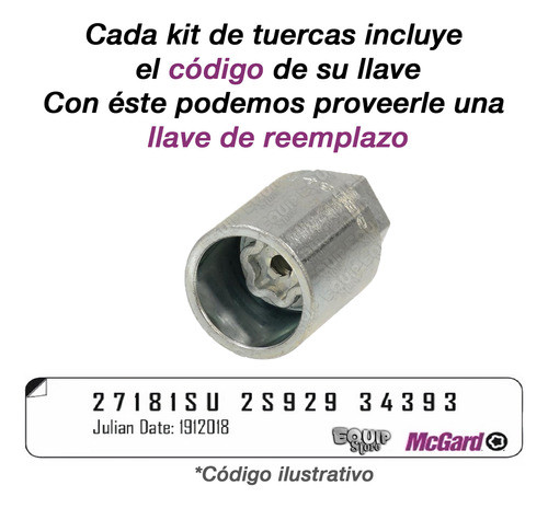 Tuercas Antirrobo Mcgard Volkswagen Polo 16/19 1
