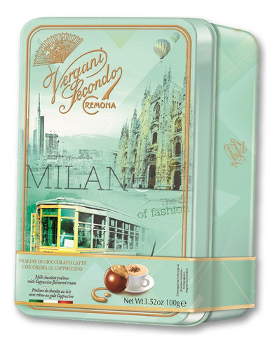 Bombones De Chocolate Con Crema De Capuccino Vergani 100g. 0