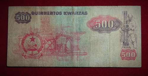Billete 500 Kwanzas Angola 1984 Pick 120 A 1