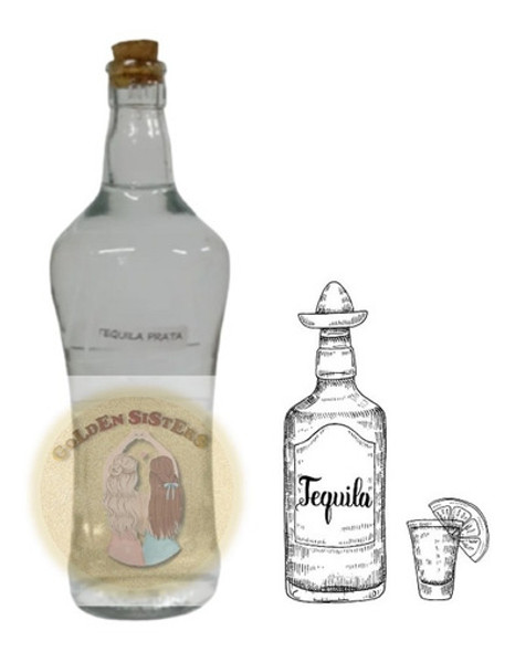 Tequila Prata Silver Garrafa De Vidro 900ml 0
