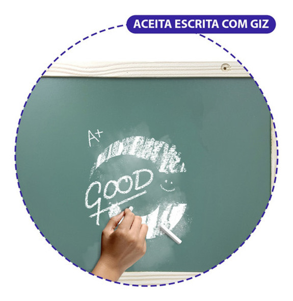 Quadro Lousa Verde Escola 70 X 90 Cm Educacional De Parede 1